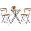 Ensemble bistro 3 pièces en bois d'acacia pour patio-906459560