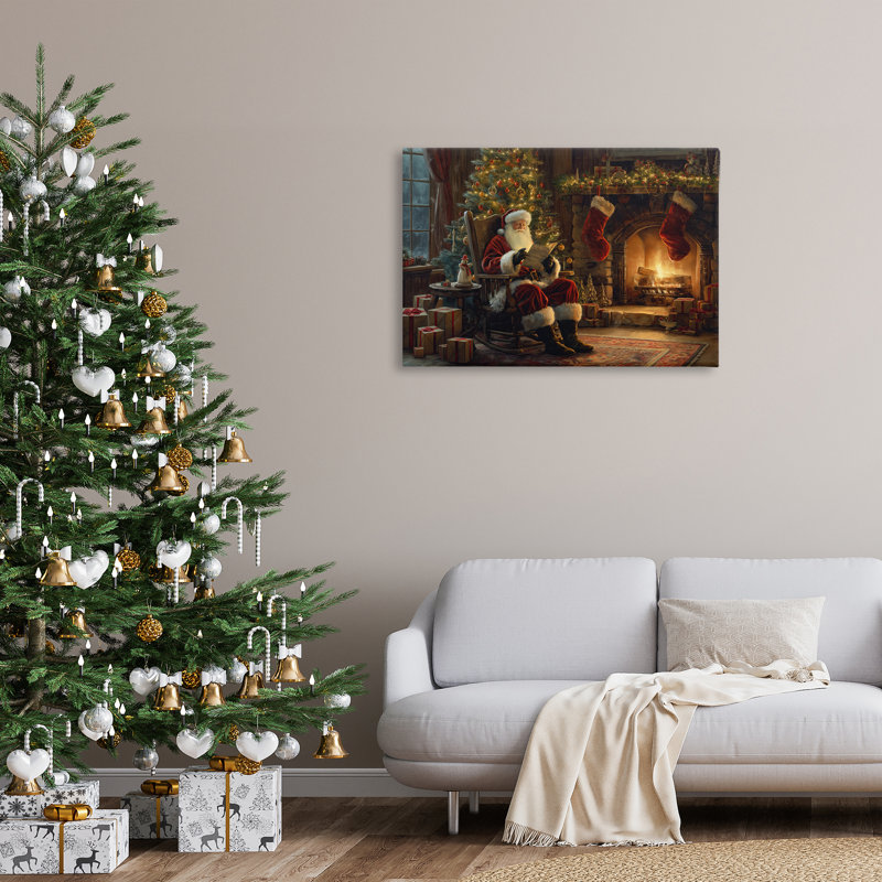 «Santa Claus» par Fire, art mural par Imagine It Images, H 24 po x l 36 po