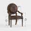 Chaise classique en bois massif avec garniture cloutée et chaise cloutée formelle
