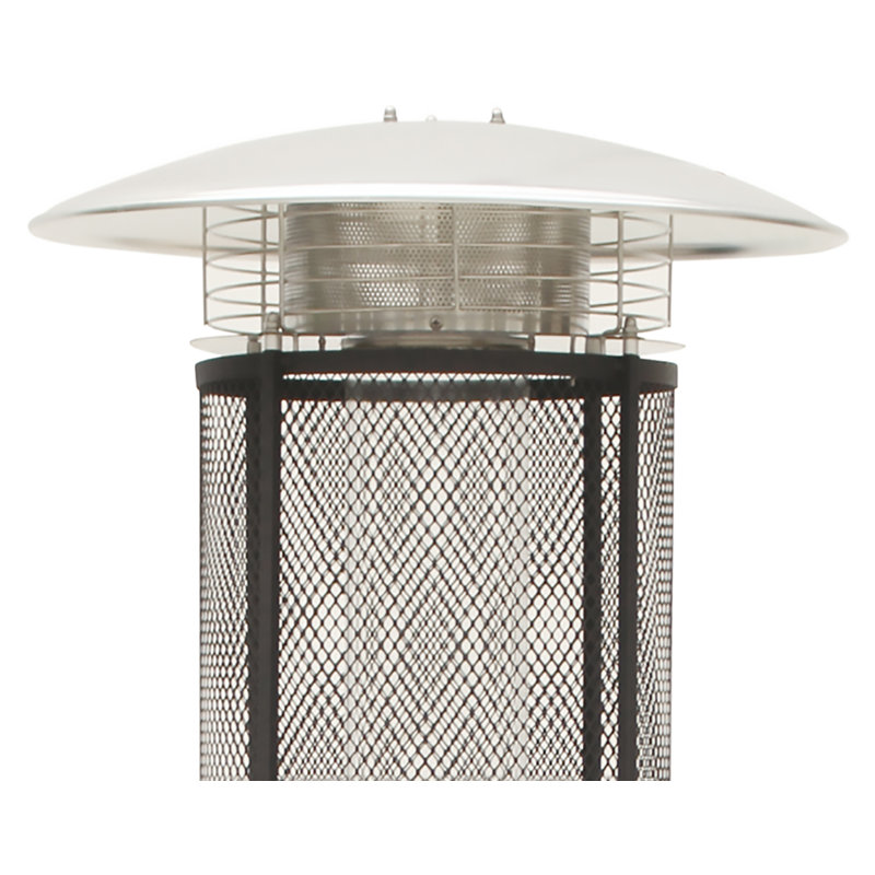 34000 Stainless Steel Propane Standing Patio Heater, Stainless Steel