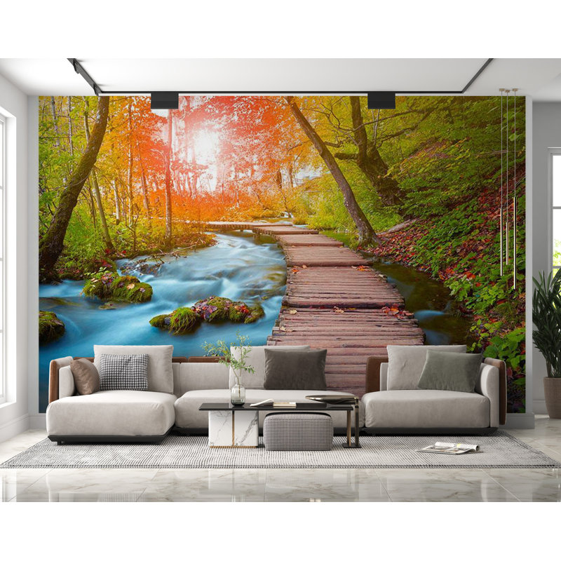 Murale Oasis de paix Fahira, L 96 po x l 135 po