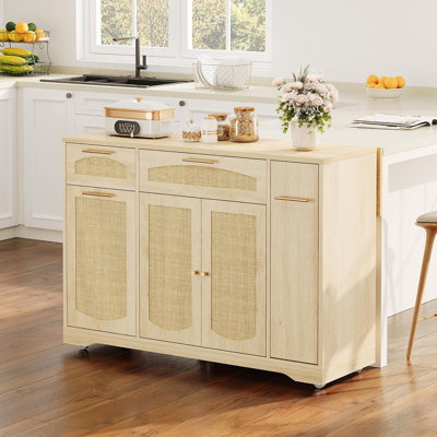 Chariot pour îlot de cuisine avec abattant GarveeHome