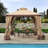 Sunjoy 12 x 12 ft Aluminum Frame 2-Tier Steel Soft Top Gazebo with Netting and Curtains-47916182