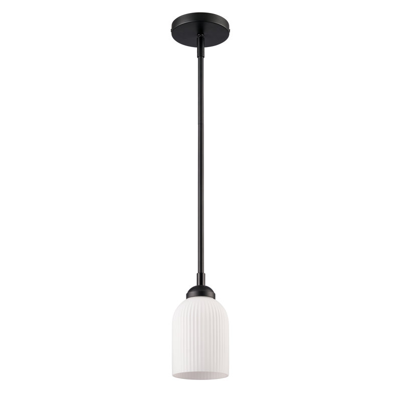 Luminaire suspendu 1 lumière, noir mat, Noir mat