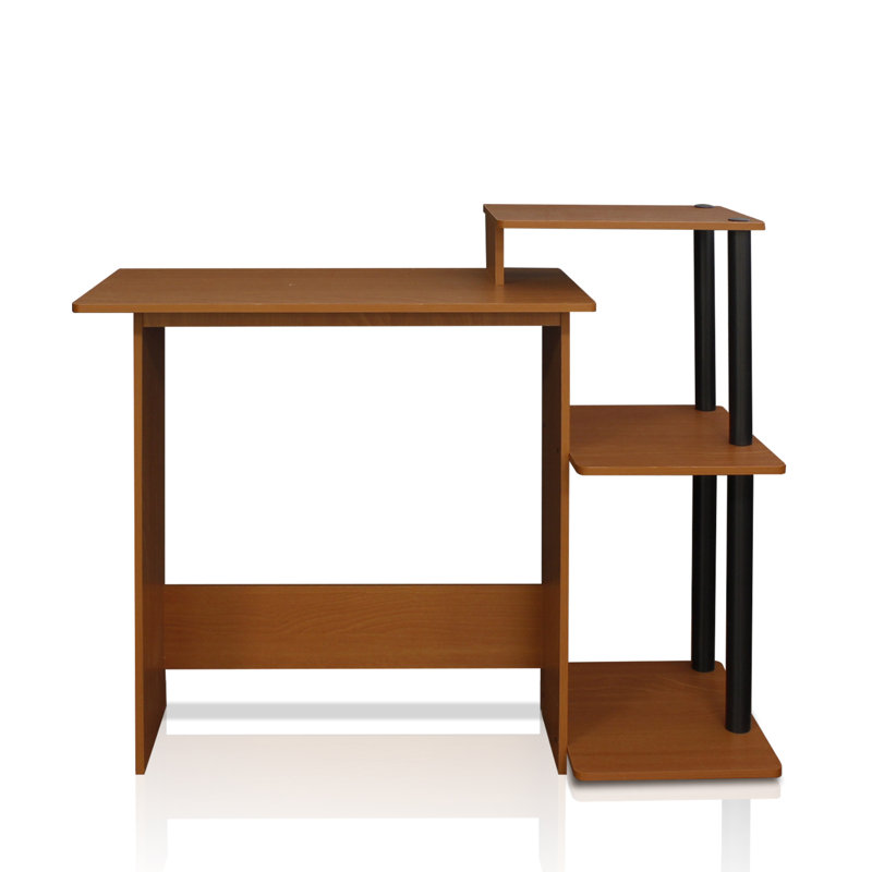 Brytni Computer Desk, Light Cherry/Black