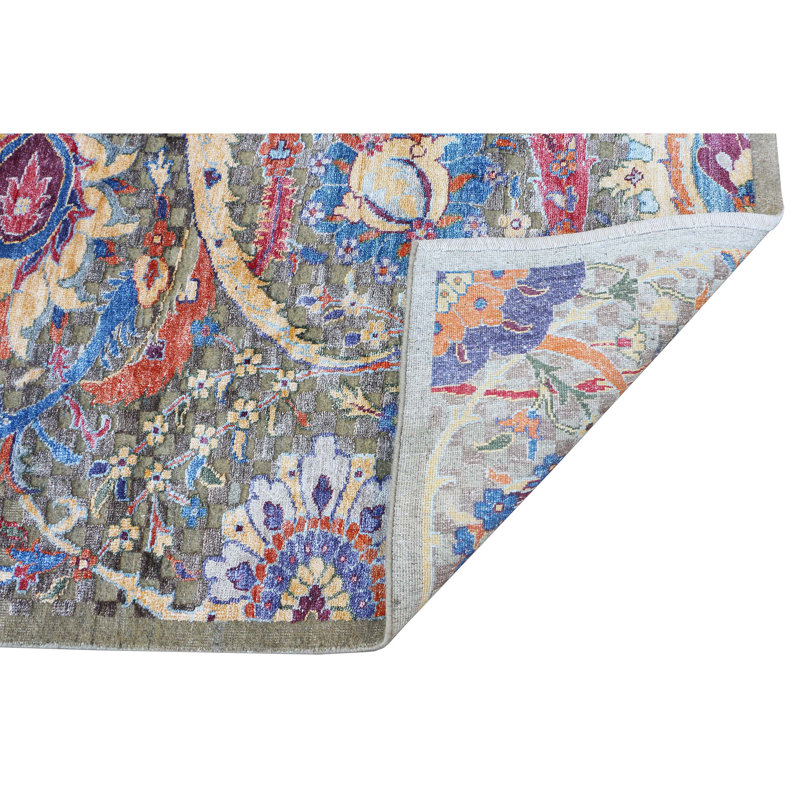 Tapis rectangulaire noué à la main, Rectangle 12 pi x 15 pi