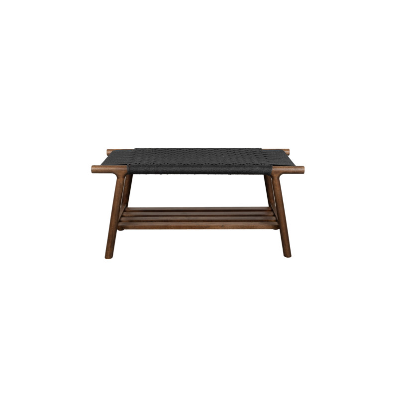 Kintaro Bench, Black/Walnut