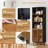 70” Bookshelf, 5-Tier Bookcase with Reversible Adjustable Shelf & Sliding Doors