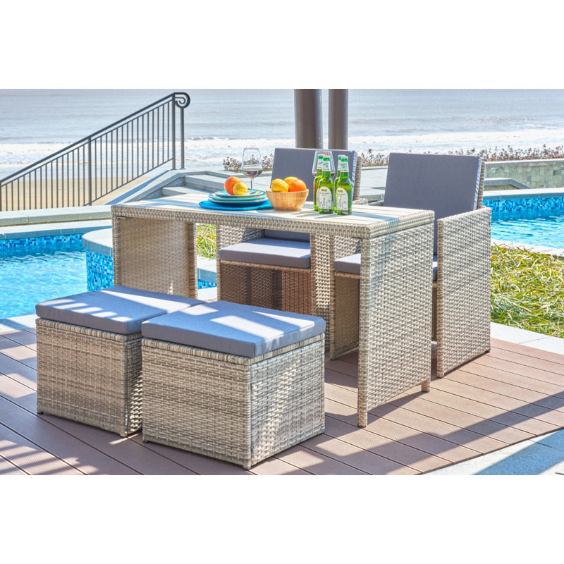 Beilul 4 - Person Patio Dining Set with Rectangular Table