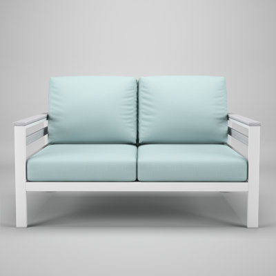 Townsend Metal Outdoor Loveseat With Sunbrella Cushion by Forever Patio