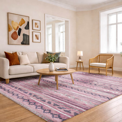 Premium Machine Washable Dream Shag ADS116 Tribal Rug