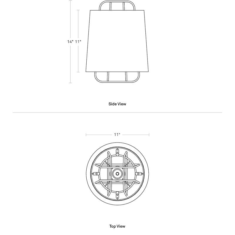 Perimeter 1 - Light Single Pendant, Olive, 14" H x 11" W x 11" D
