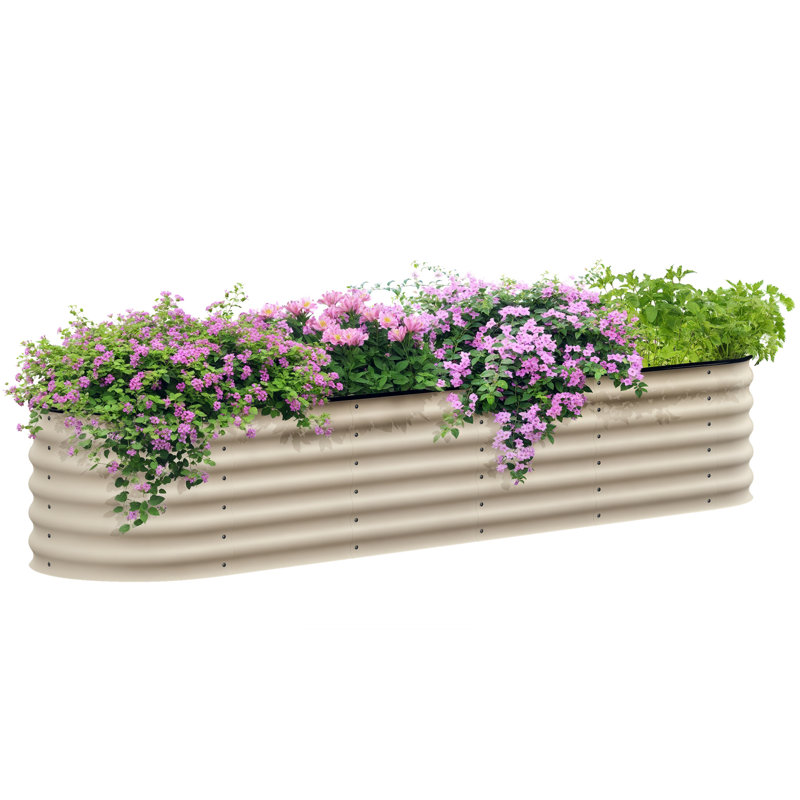 Sairah Raised Garden Bed, Cream, 16.5'' H x 94.5'' W x 23.5"D