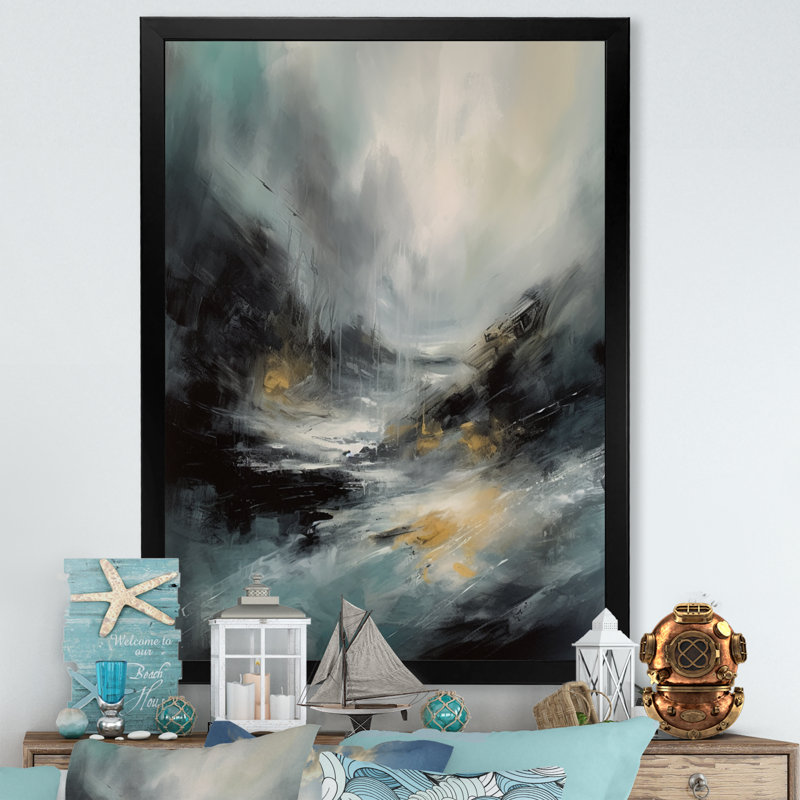 " Abstracted Liquid Movements III ", Black Picture Framed, 32" H x 24" W x 1" D