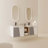 Ingibergur 59.61 " W Wall Mounted Wall Mounted 2 Double Vanity Bathroom Vanity With Ceramic Top