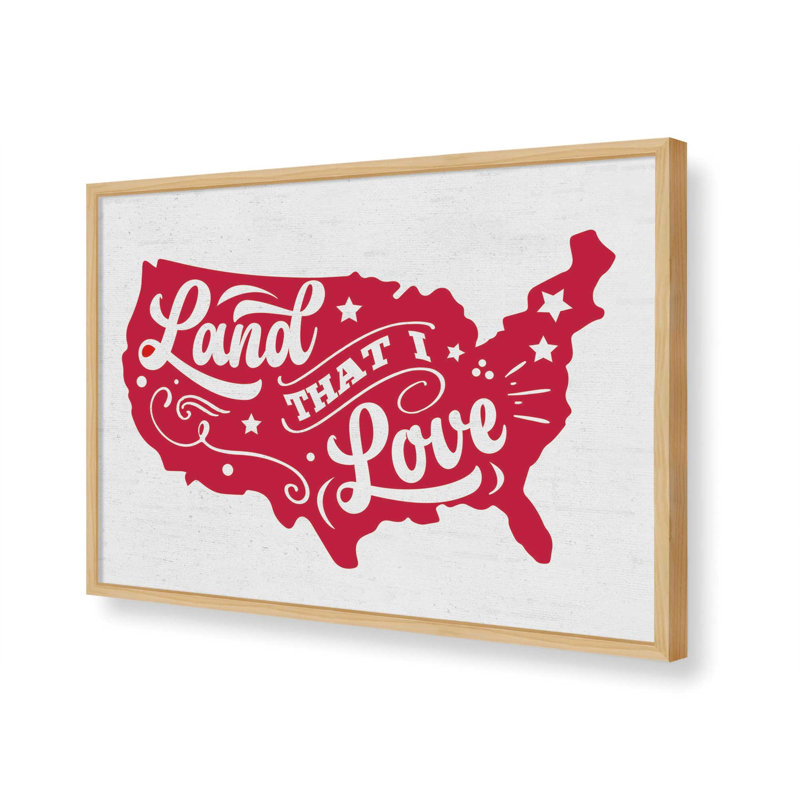 «Land That I Love» par Art, Tanné, L 48 x H 36, Impression encadrée