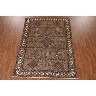 Brown Geometric   Area Rug 7x9