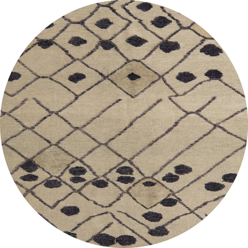 Abstract Indoor Rug, Round 7'