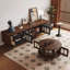 Meuble télé rétro en bois manufacturé brun-noisette-249607459