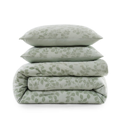 Stone Cottage Middlebrook Vine Green Reversible Duvet Cover Set