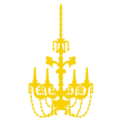 Décalcomanie murale lustre baroque