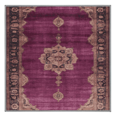 Tapis brun lavable à la machine