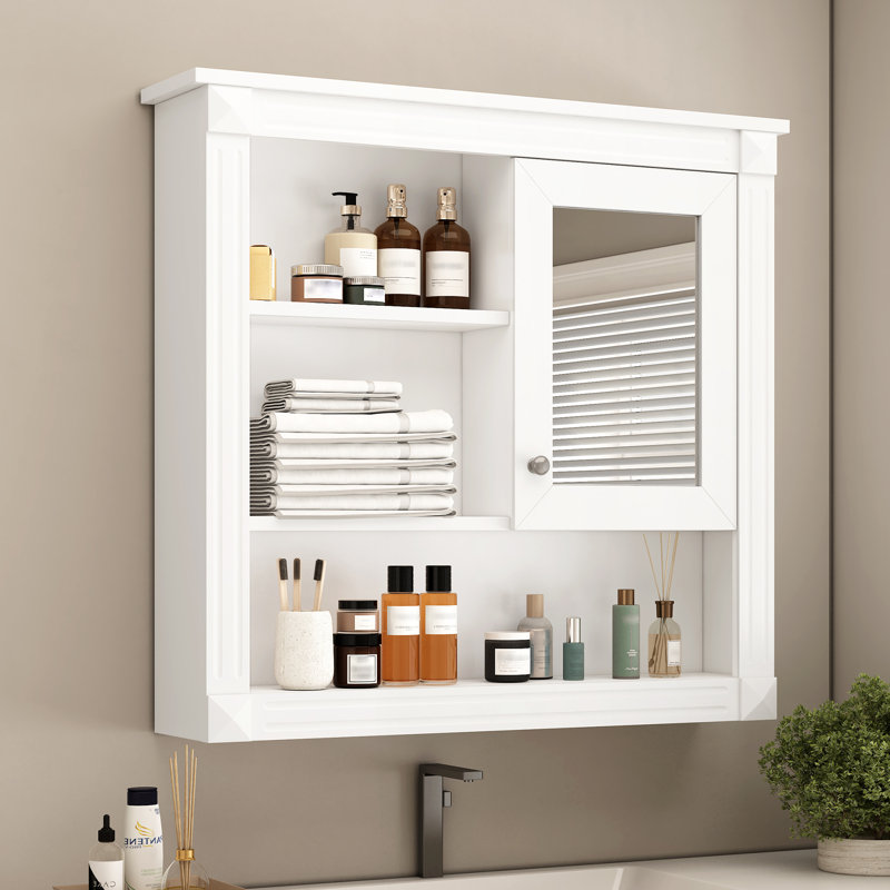 Armoire à pharmacie murale de 32 pouces avec miroir et tablettes réglables, rangement au-dessus de la toilette | Idée de cadeau