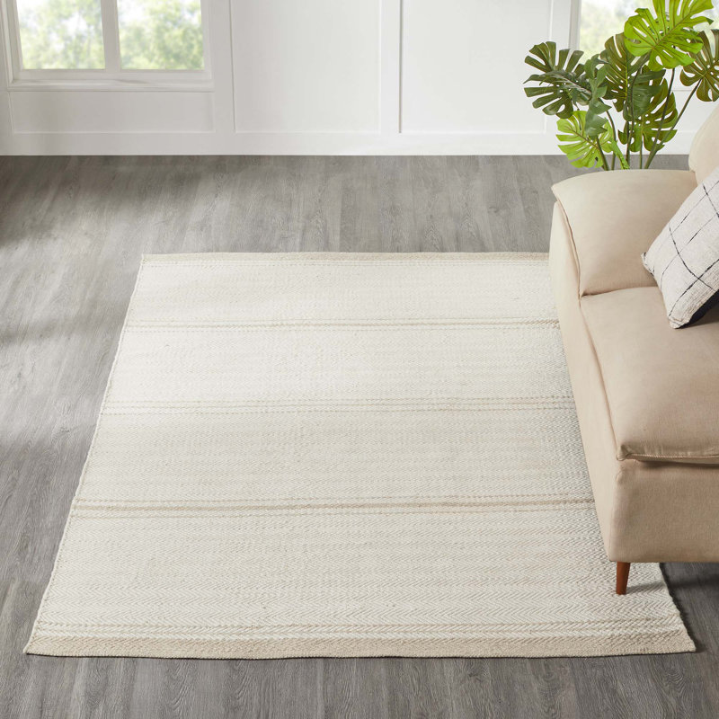Tapis rayé tissé à la main Saffa, Rectangle 10 pi x 13 pi