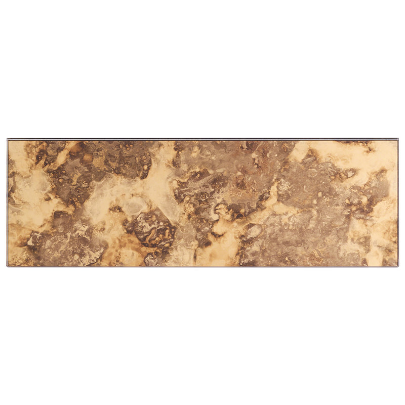 Lana 6 in. x 18 in. Antique Glass Wall Tile, Gold