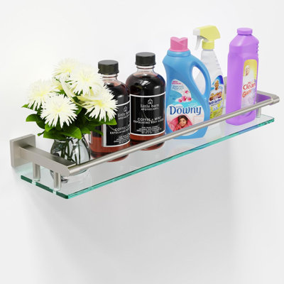 Tablette en verre pour salle de bain