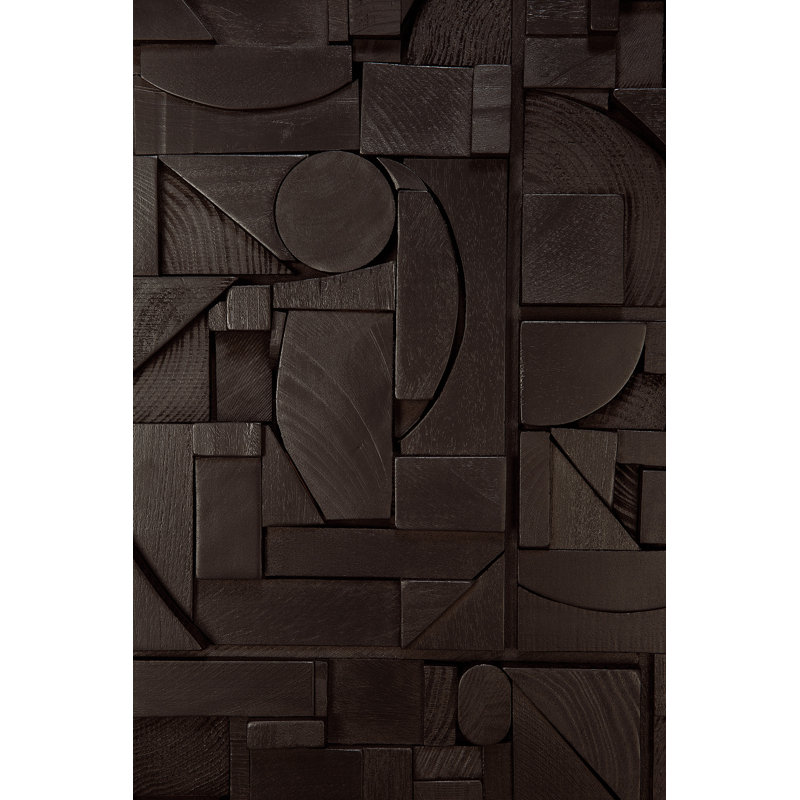 Handmade Solid Wood Wall Decor, Black
