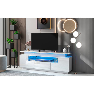 Darylann 70 Inch TV Stand,Entertainment Center With Led -  Ivy Bronx, 5CEA8A67F02B4684A2EB4A41D614AD40