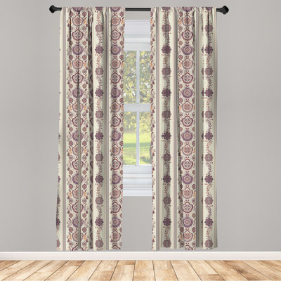 Floral Semi-Sheer Rod Pocket Sliding Panel