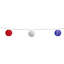Lanterne en papier 10 points rouge blanc et bleu du 4 juillet avec fil blanc de 8,5 pi