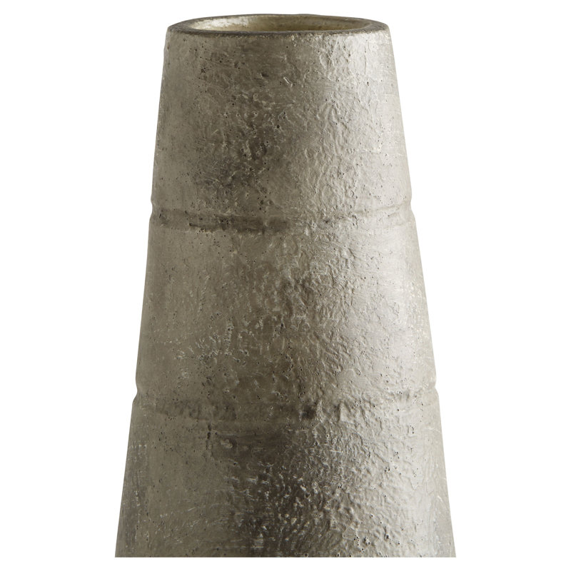Thera Handcrafted Ceramic Table Vase, 19.5'' H x 7'' W x 7'' D, Gray
