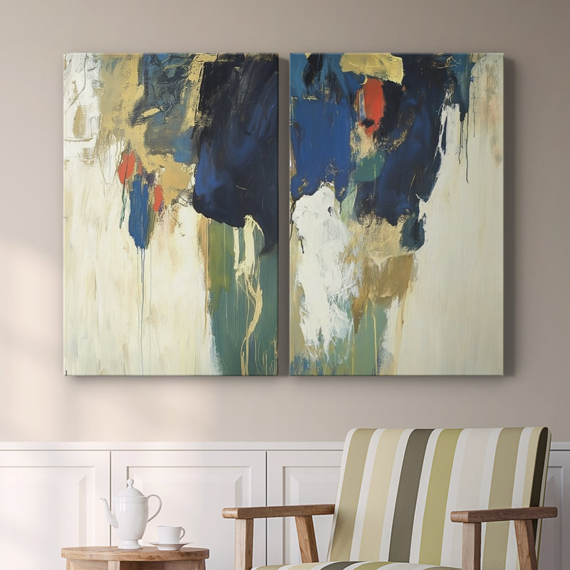ABSTRACT Series DCCDVX-III - Toile tendue avec châssis de qualité supérieure - Prêt à être accroché, H 12 po x l 16 po
