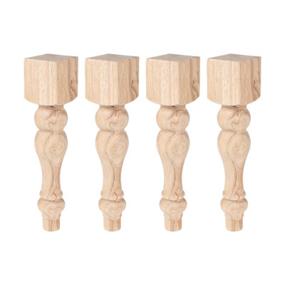 3-3/4In W X 16In H Unfinished Hardwood Farmhouse Legs (4 Pack)