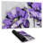 Purple abstract flowers - 14.00"x24.25" Desk mat