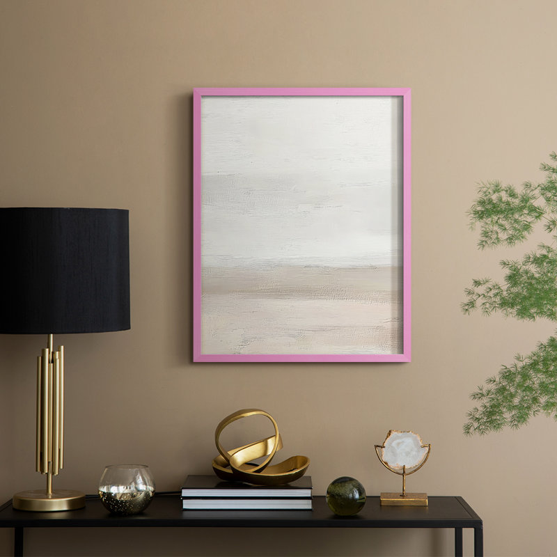 Abstrait, reproduction encadrée CDXCV III - prêt à être accroché , H 10 po x l 8 po, Rose