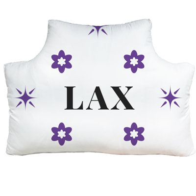 LA Colors Gold Purple White Headboard Pillow Queen 59.5 inch x 29.5 inch