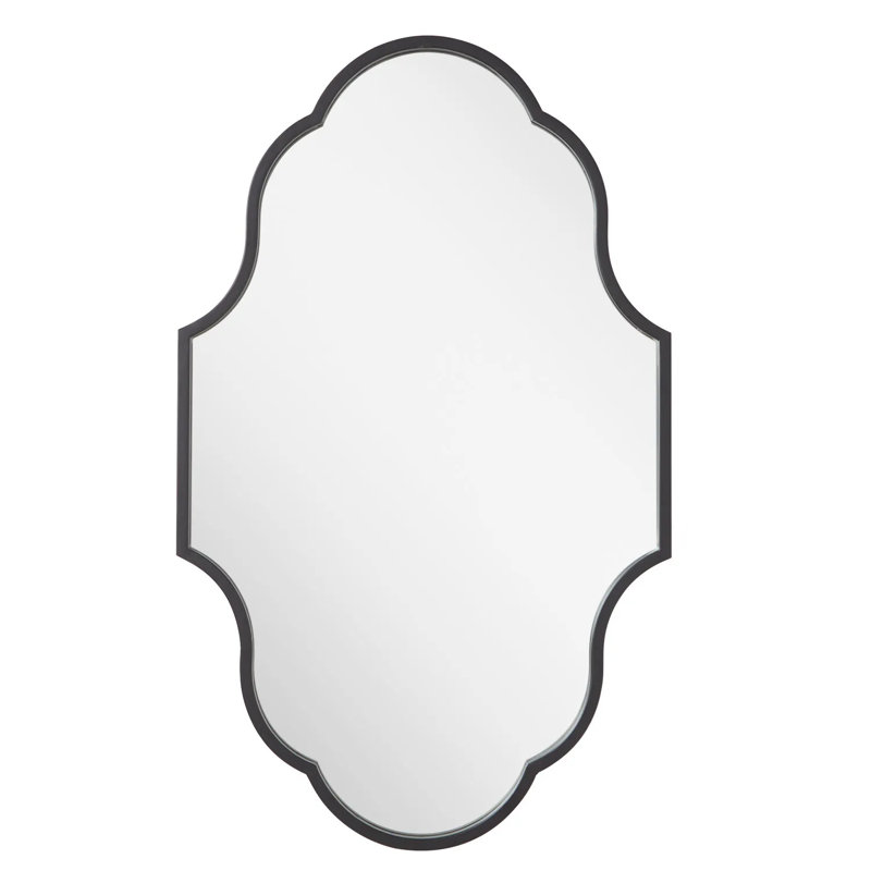 Lucido Decorative Bathroom Vanity Mirror, Black Powder Coat