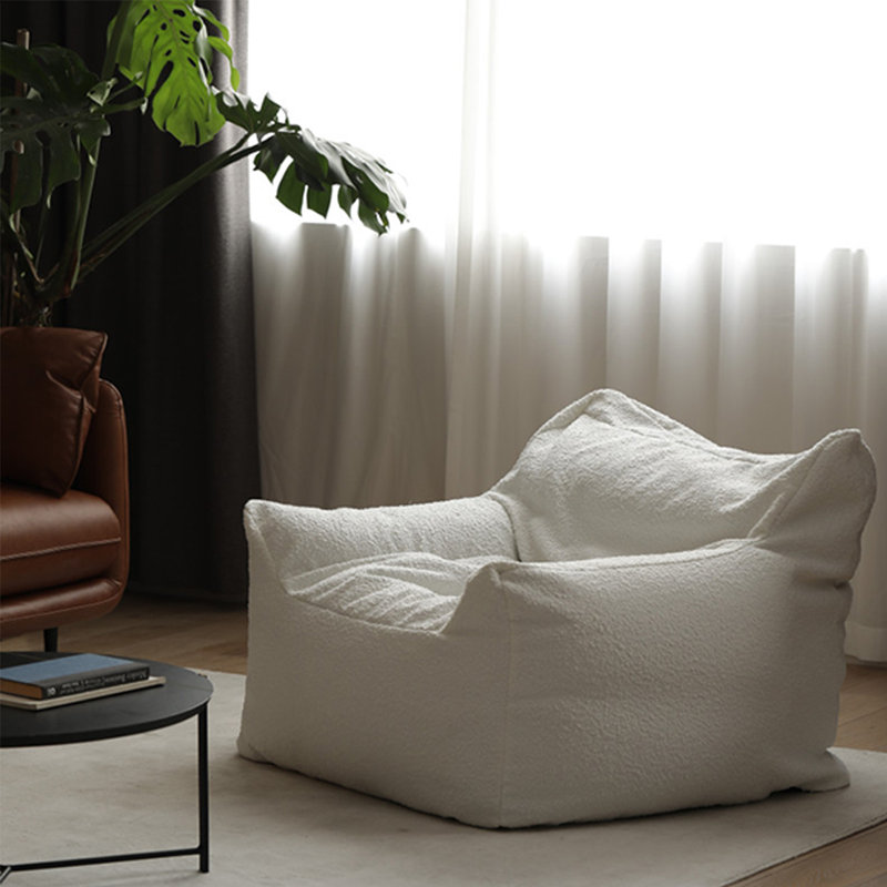 Nordic retro bean bag sofa, 26.77" H x 37.79" W x 35.43" D