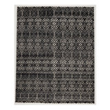 Handmade Cotton and Silk Geometric Area Rug
