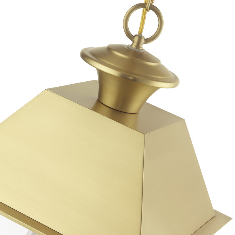 Howells 3 - Light Outdoor Hanging Lantern, Natural Brass