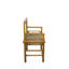 Chaise avec accoudoirs à dossier bas en bois massif Asian Classic