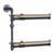 Brantley 4 Tier Industrial Wall Rack with Oak & Black Finish - Metal Frame Display Shelving for Home Office Living Room