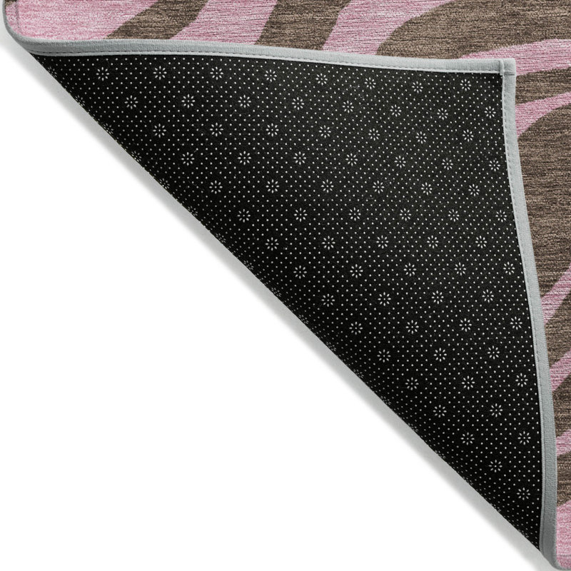 Tapis d'intérieur lavable à motif animal 5 pi x 8 pi brun