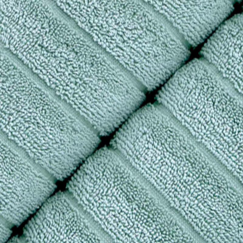 Hamrick 100% Cotton Plush Ribbed Bath Towel, Teal