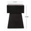 Table d'appoint en béton léger, noir, sans assemblage requis, forme piédestal, moderne - l 14,1 po x H 18,98 po, contemporain, forme d'oxyde de magnésium, largeur 14,1 po, hauteur 18,98 po,