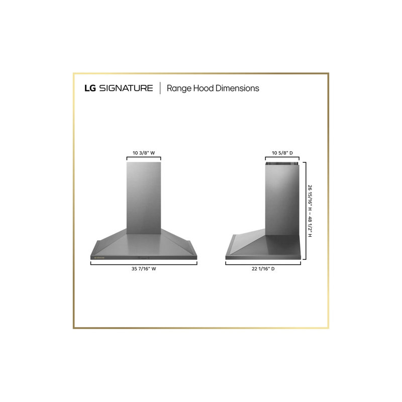 LG SIGNATURE Wall Mount Chimney Hood, 36